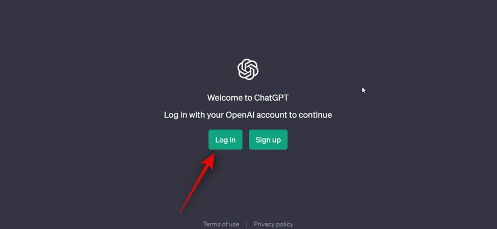 login to OpenAI