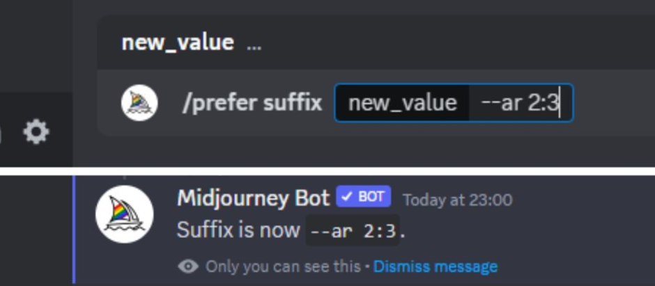 aspect ratio in Midjourney