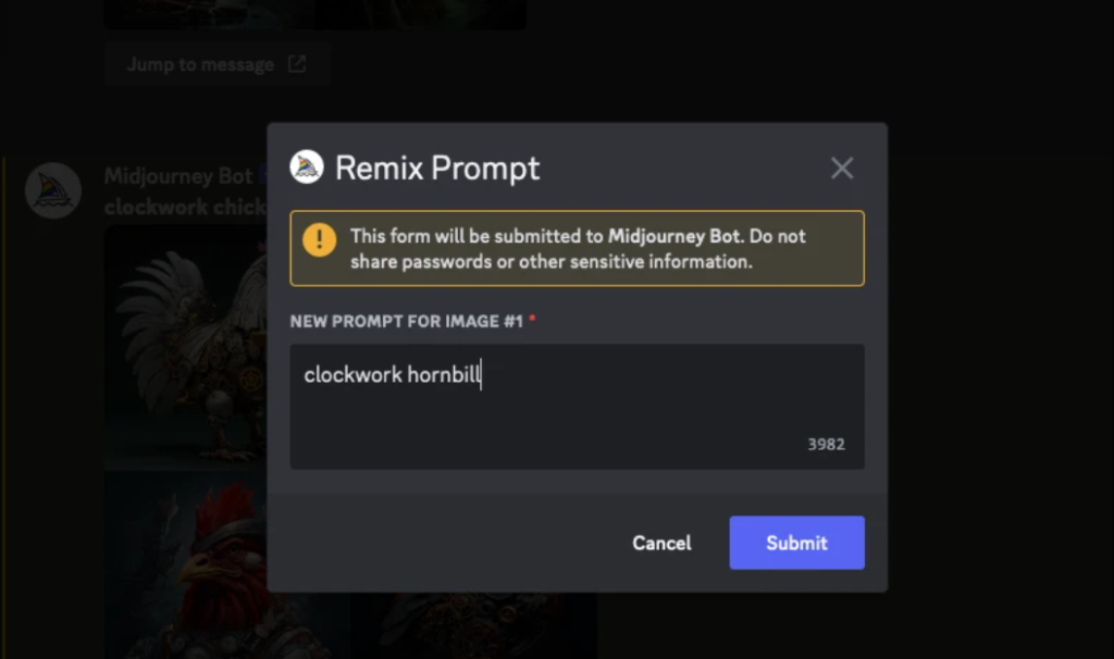 Remix Prompt in Midjoruney